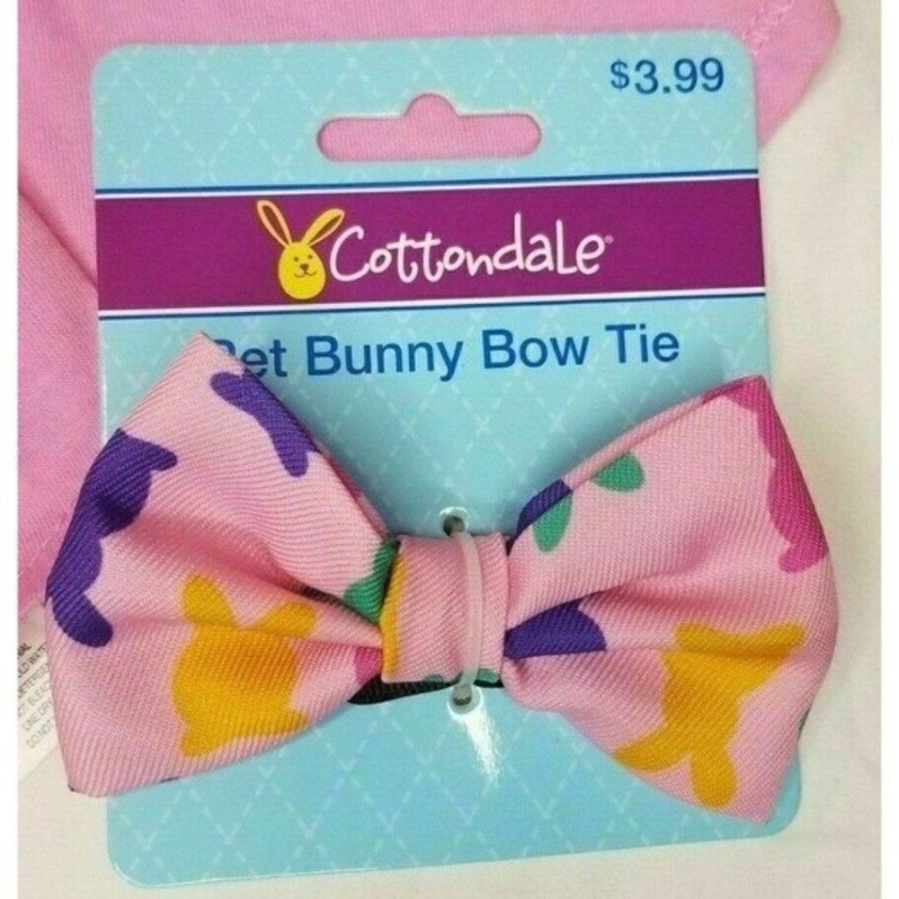 Cottondale Bow Tie Pet Dog Girl Pink Easter Egg